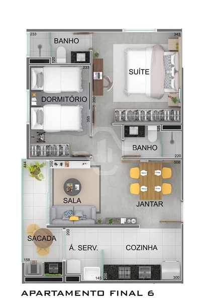 Apartamento com 2 dormitórios em Barueri, ao lado da Castelo Branco: 2ª foto da galeria de imagens do imóvel
