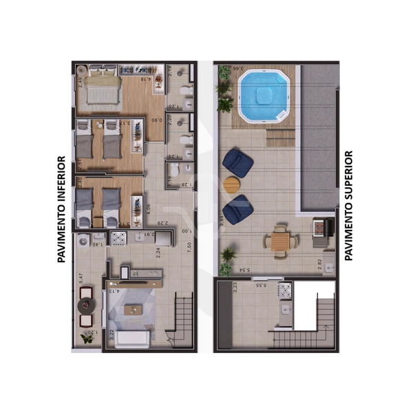 Apartamento Duplex com 3 dormitórios e 1 suíte no Jardim Tupanci: 1ª foto da galeria de imagens do imóvel