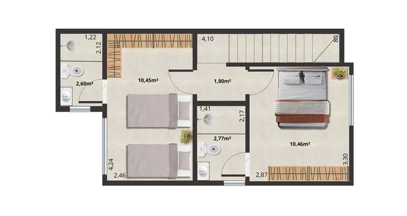 Casa com 02 suítes, na Planta- Morada da Granja: 5ª foto da galeria de imagens do imóvel