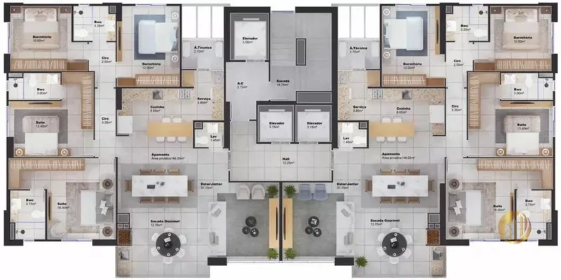 Apartamento no Ed. Opera Tower em Balneário Camboriú: 12ª foto da galeria de imagens do imóvel