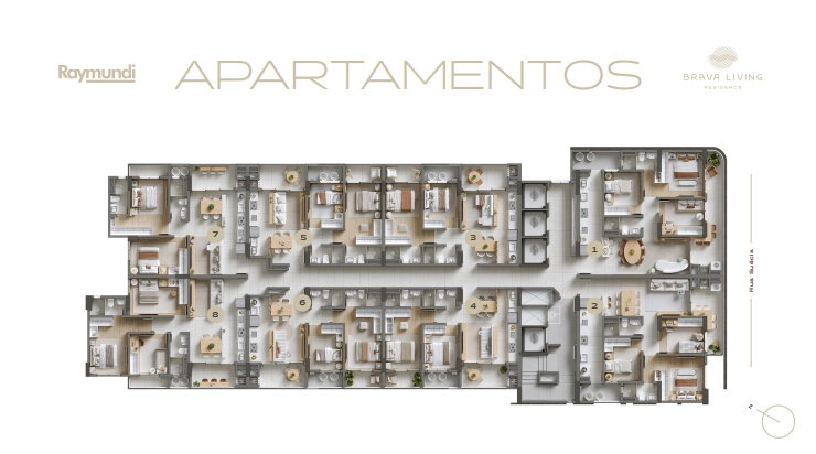Apartamento no Brava Living na Praia Brava: 2ª foto da galeria de imagens do imóvel