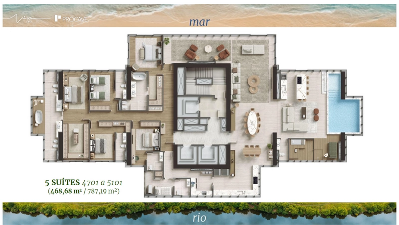 Apartamento Unificado no Ed. Viva 360 em Balneário Camboriú: 7ª foto da galeria de imagens do imóvel