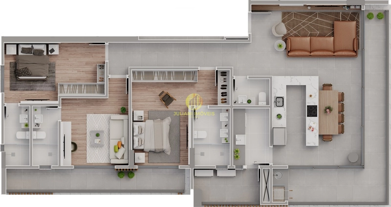 Apartamento no Ed. Brava Aikon: 3ª foto da galeria de imagens do imóvel