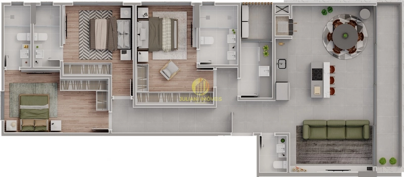 Apartamento no Ed. Brava Aikon: 4ª foto da galeria de imagens do imóvel