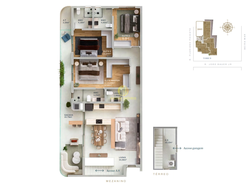 Apartamento no Ed. Oceean na praia Cabeçudas: 4ª foto da galeria de imagens do imóvel