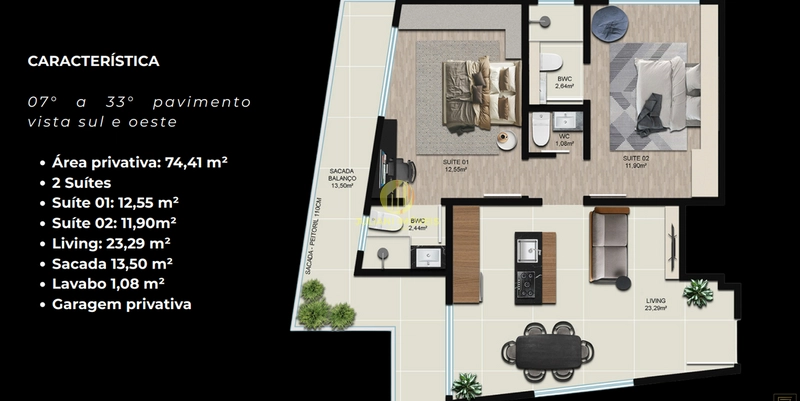Apartamento à venda no 7th Avenue Residence em Itajaí: 7ª foto da galeria de imagens do imóvel