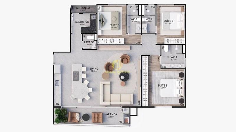 Apartamento 3 quartos na Fazenda-Chelsea 922 Art Residence: 2ª foto da galeria de imagens do imóvel