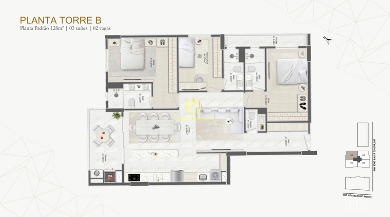 Apartamento no Citrine na Cabeçudas em Itajaí: 3ª foto da galeria de imagens do imóvel