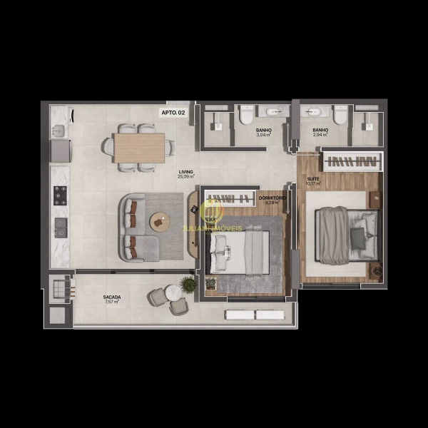 Apartamento no Cinque Praia Brava