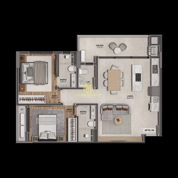 Apartamento no Ed. Cinque Praia Brava em Itajaí