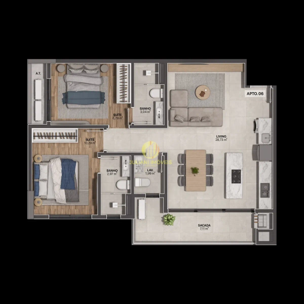 Apartamento no Ed. Cinque Praia Brava em Itajaí