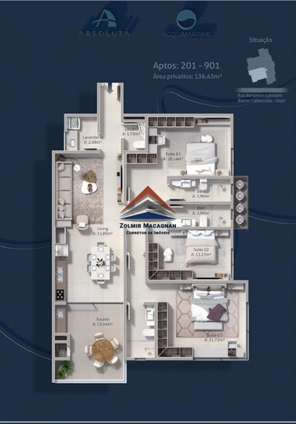 Apartamentos 2 ou 3 suítes e Coberturas com Piscinas privativas: 55ª foto da galeria de imagens do imóvel