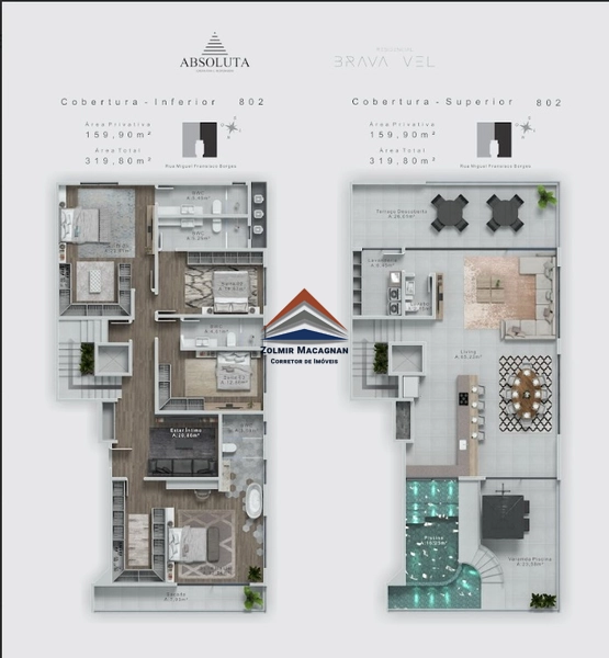 Apartamento 3 dormitórios a 240 metros da Praia Brava - Itajaí SC: 39ª foto da galeria de imagens do imóvel