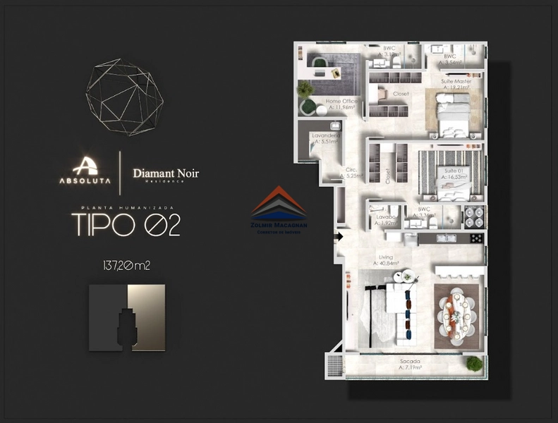 Cobertura Duplex 3 suítes + Home office na Praia em Itajaí SC: 44ª foto da galeria de imagens do imóvel