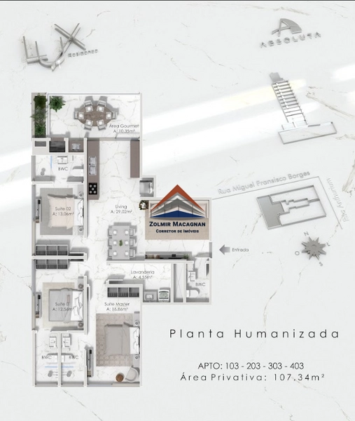 Apartamento 3 suítes, na planta a 180 metros da praia em Itajaí SC: 68ª foto da galeria de imagens do imóvel