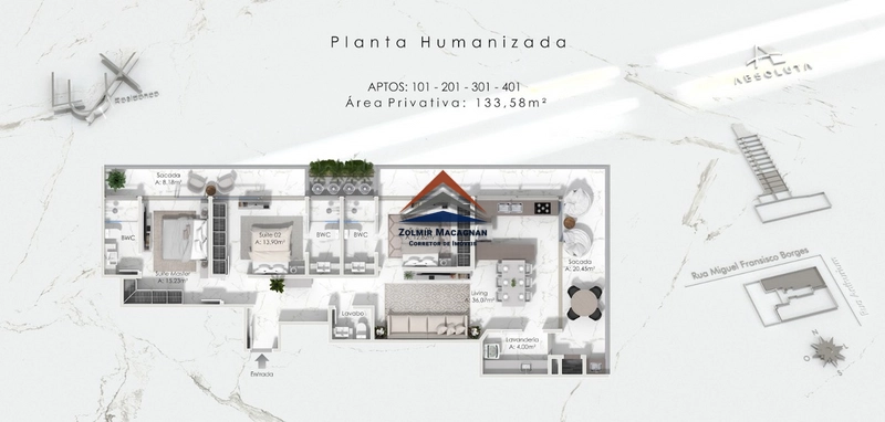 Apartamento 3 suítes, na planta a 180 metros da praia em Itajaí SC: 66ª foto da galeria de imagens do imóvel