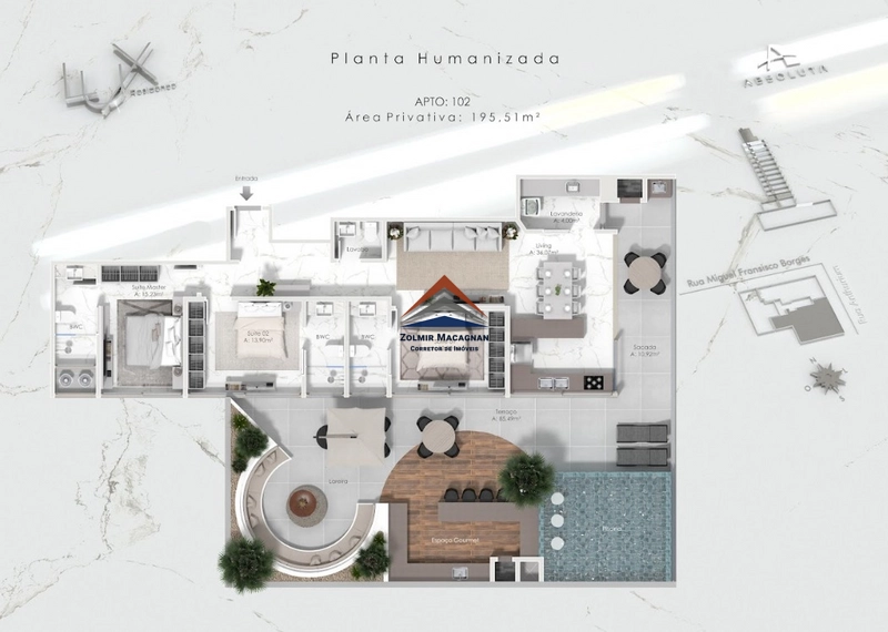 Apartamento 3 suítes, na planta a 180 metros da praia em Itajaí SC: 67ª foto da galeria de imagens do imóvel