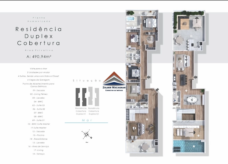 Coberturas e Apartamentos na planta em frente a praia: 62ª foto da galeria de imagens do imóvel