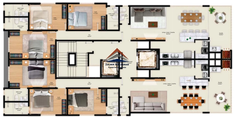 Lindo Duplex 4 suítes em Construção em Itapema SC: 18ª foto da galeria de imagens do imóvel
