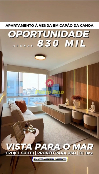 APARTAMENTO À VENDA COM VISTA PARA O MAR: 2ª foto da galeria de imagens do imóvel