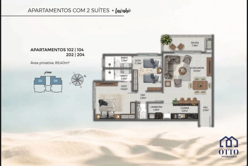 Apartamento 02 suítes, apenas 20 passos da Praia da Cachoeira!: 21ª foto da galeria de imagens do imóvel