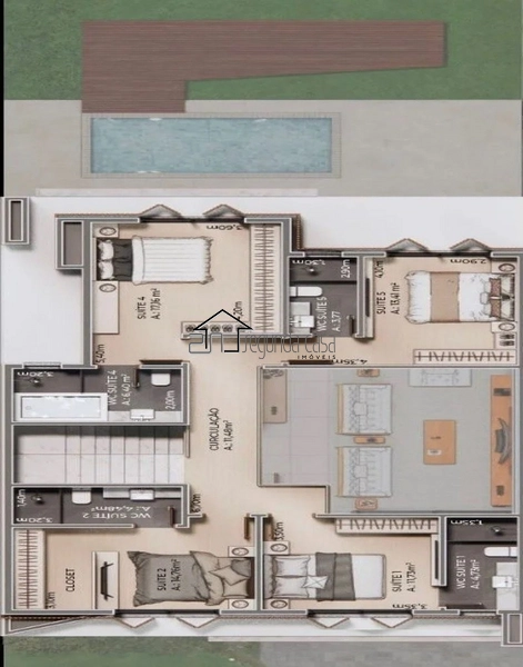 Belíssimo sobrado 5 suítes: 4ª foto da galeria de imagens do imóvel