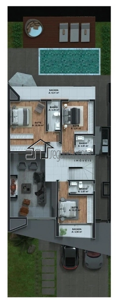 Belo sobrado cim detalhes em madeira: 5ª foto da galeria de imagens do imóvel