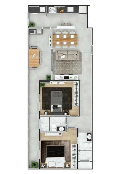 Apartamento na planta no Canto do Forte – 2 Dorms – Direto com a Const: 11ª foto da galeria de imagens do imóvel