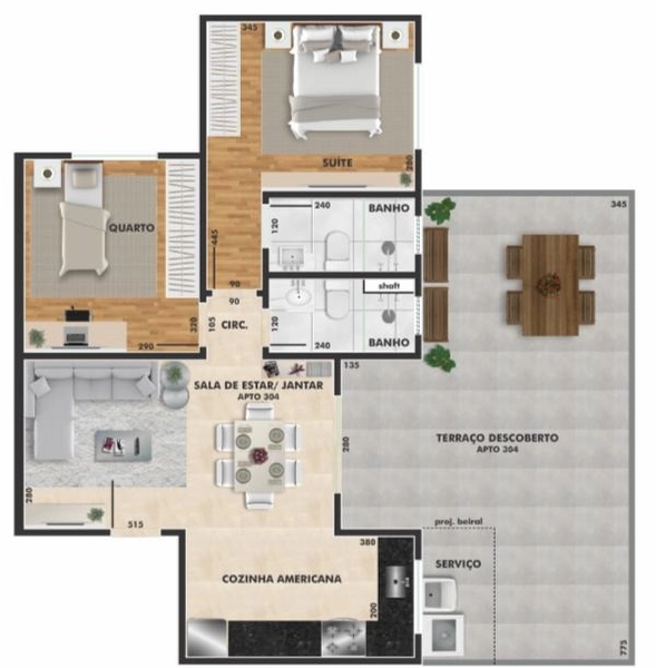 APARTAMENTO COM ÁREA PRIVATIVA SANTA TEREZINHA | 65M² aprox. |: 11ª foto da galeria de imagens do imóvel