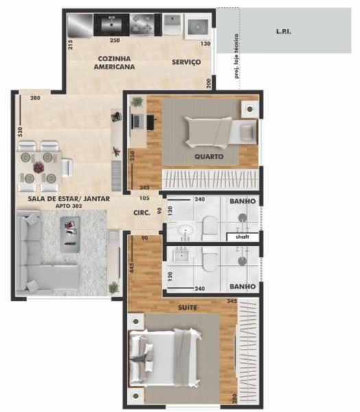 APARTAMENTO COM ÁREA PRIVATIVA SANTA TEREZINHA | 65M² aprox. |: 9ª foto da galeria de imagens do imóvel