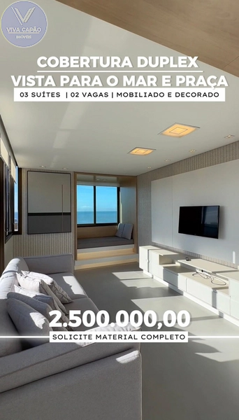 COBERTURA DUPLEX VISTA ETERNA DO MAR FRENTE PARA PRAÇA: 37ª foto da galeria de imagens do imóvel